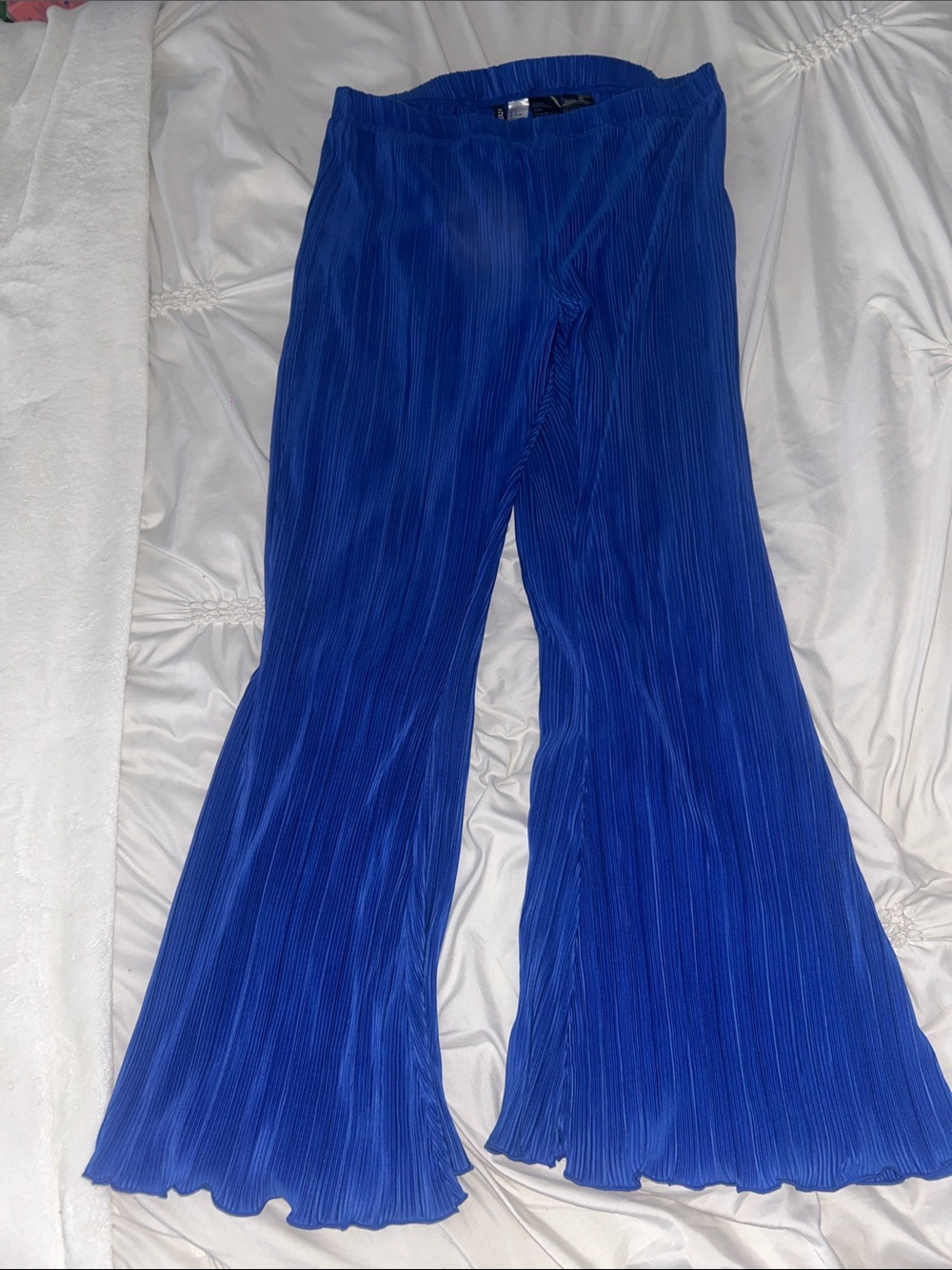 H&M Girls Blue Pleated Flare Leggings